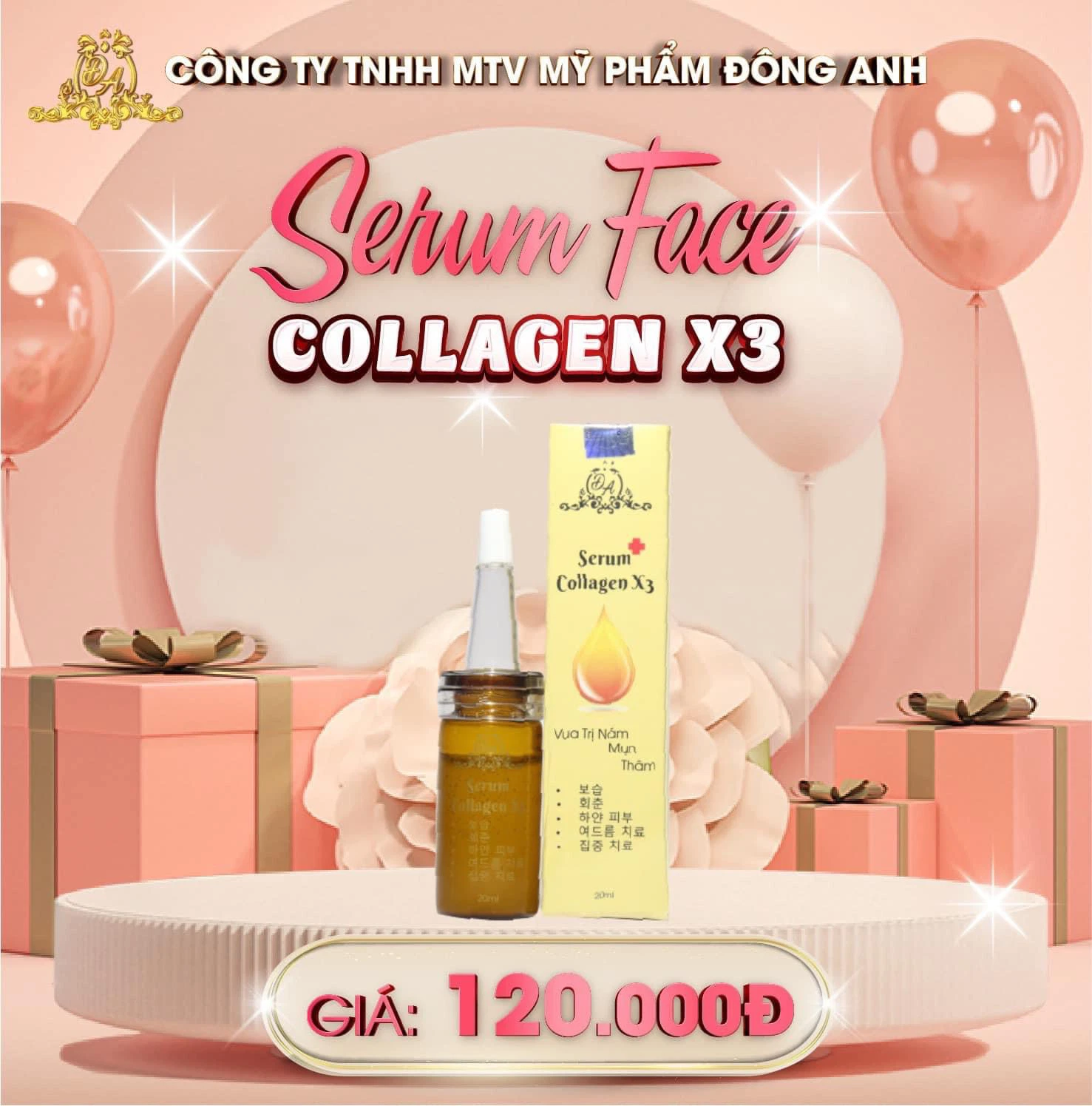 Serum Căng Bóng Da Collagenx3